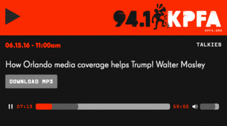 How Orlando media coverage helps Trump! Walter Mosley